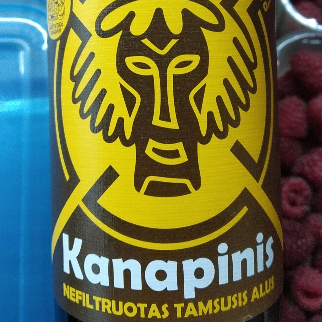 Фото - Пиво темне нефільтроване пастеризоване Kanapinis Novus