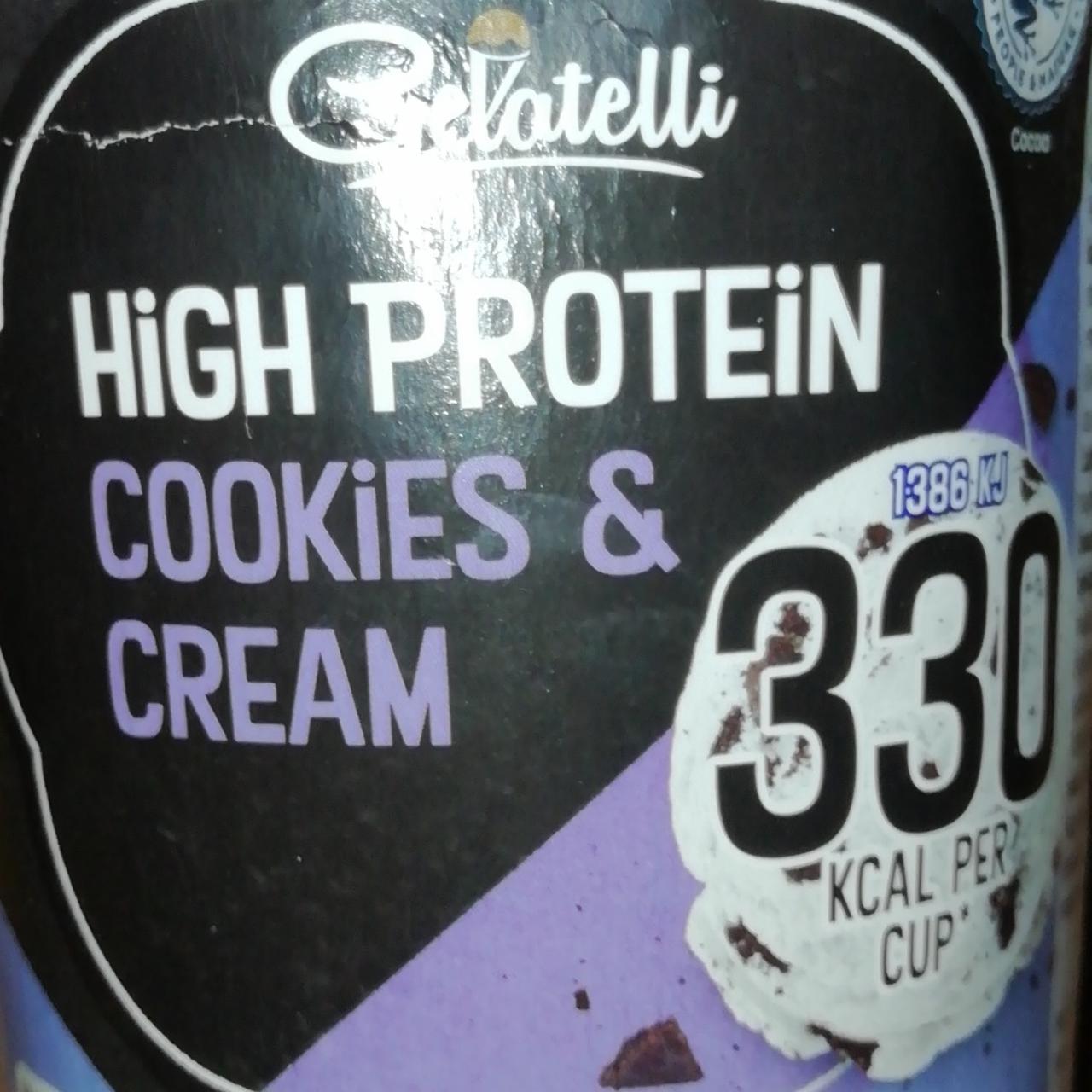 Фото - Морозиво протеїнове High Protein Cookies & Cream Gelatelli