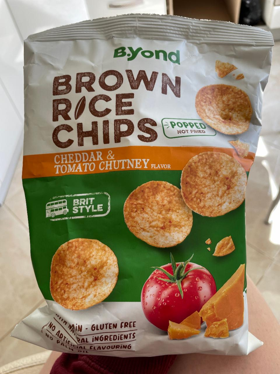 Фото - Brown rice chips cheddar tomato chutney B.yond