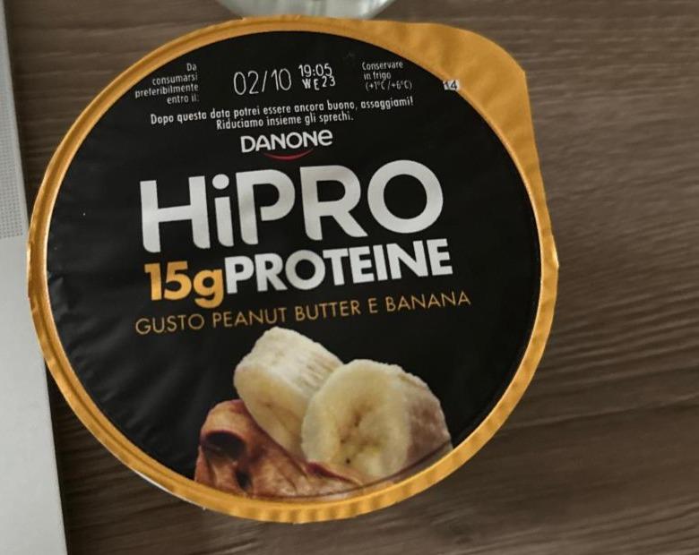 Фото - Протеїн HiPRO 15 г протеїну зі смаком арахісового масла та банана Danone