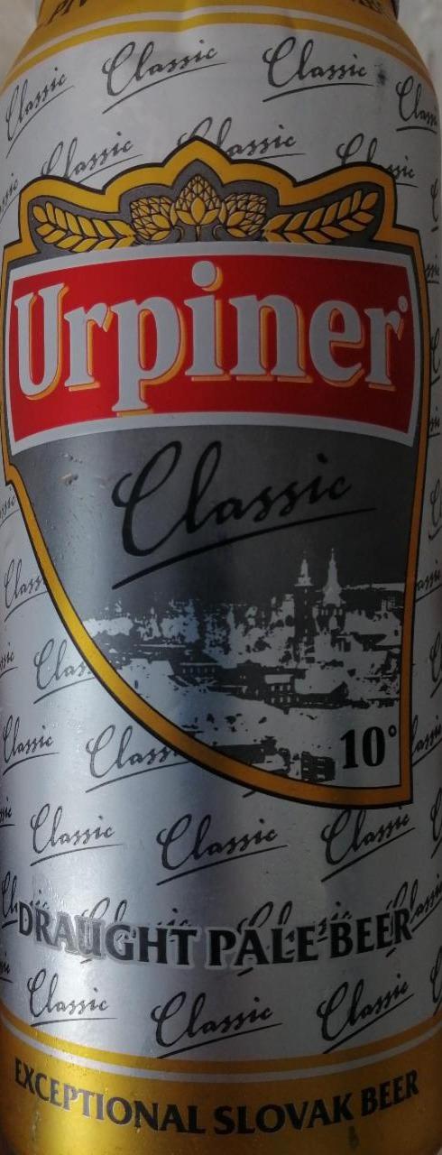 Фото - Пиво світле пастеризоване фільтроване Urpiner Classic GS1 Slovakia