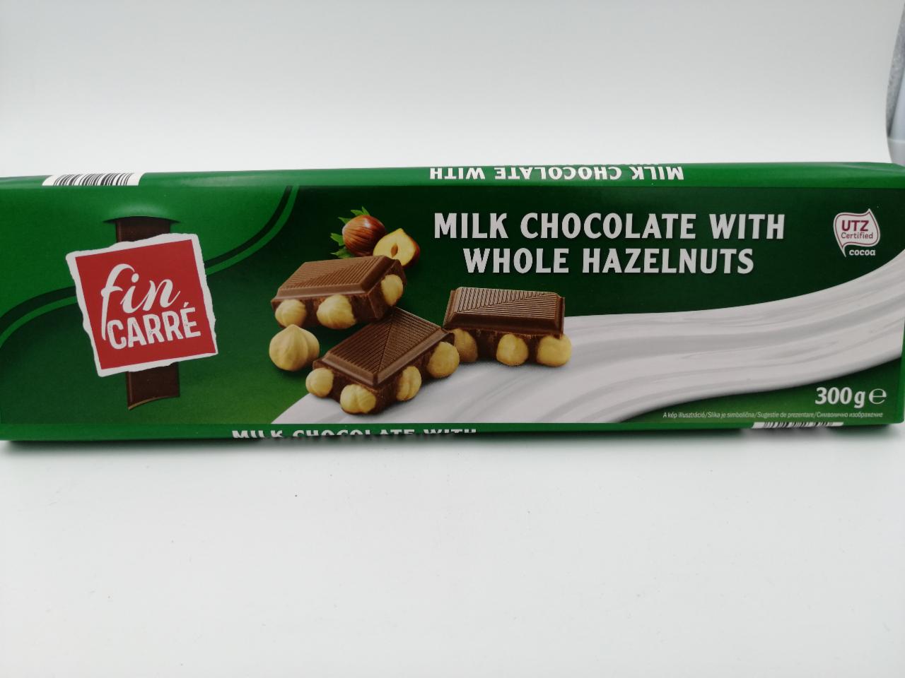 Фото - Шоколад молочний з цілими лісовими горіхами Milk Chocolate Fin Carre