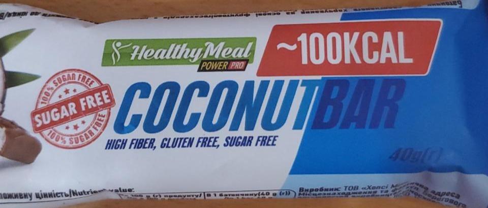 Фото - Батончик для спортивного харчування на основі фруктоолігосахаридів з кокосовою стружкою Coconut Bar Healthy Meal Power Pro