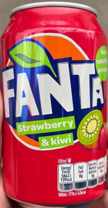 Фото - Напій газований Strawberry & Kiwi Fanta