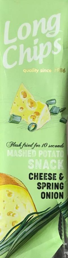 Фото - Закуска з картопляного пюре з ароматом сиру та цибулі Mashed Potato Snack Long Chips