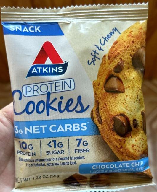 Фото - Печиво протеїнове Protein Cookies з шоколадною крихтою Atkins