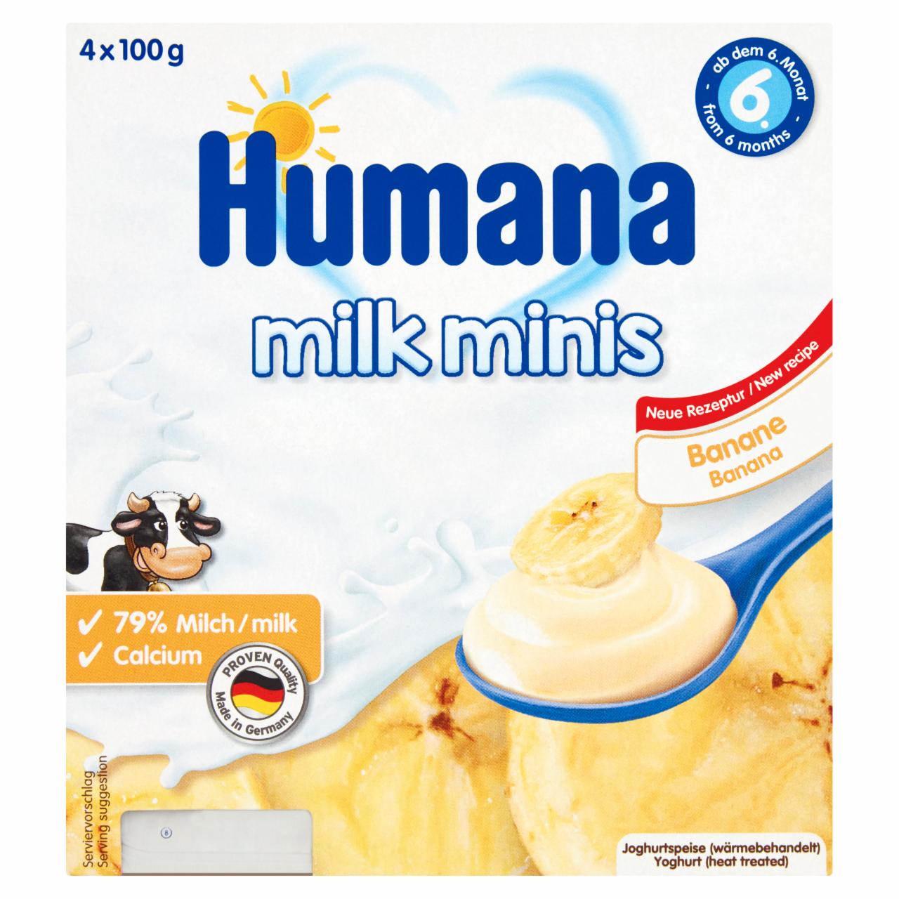 Фото - Йогурт десерт кисломолочний з бананом для дітей Humana