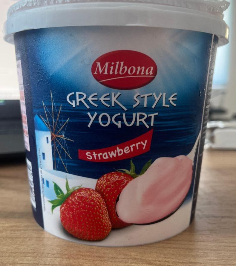 Фото - Йогурт зі смаком полуниці Greek Style Yogurt Strawberry Milbona