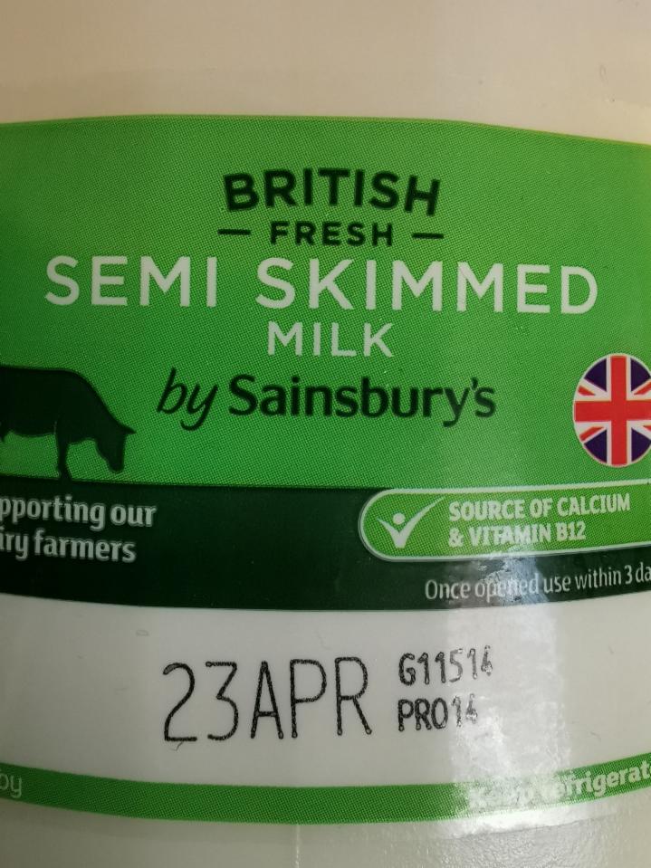 Фото - Молоко 1.8% Semi Skimmed Milk Sainsbury's