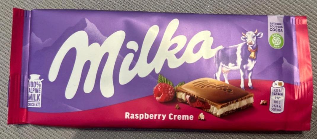 Фото - Шоколад молочний Raspberry Creme Milka