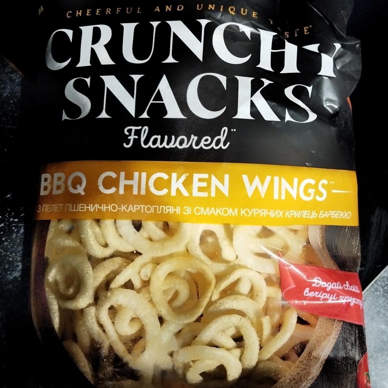 Фото - Снеки пшенично картопляні зі смаком курячих крилець барбекю BBQ Chicken Wings Crunchy Snacks Своя Лінія