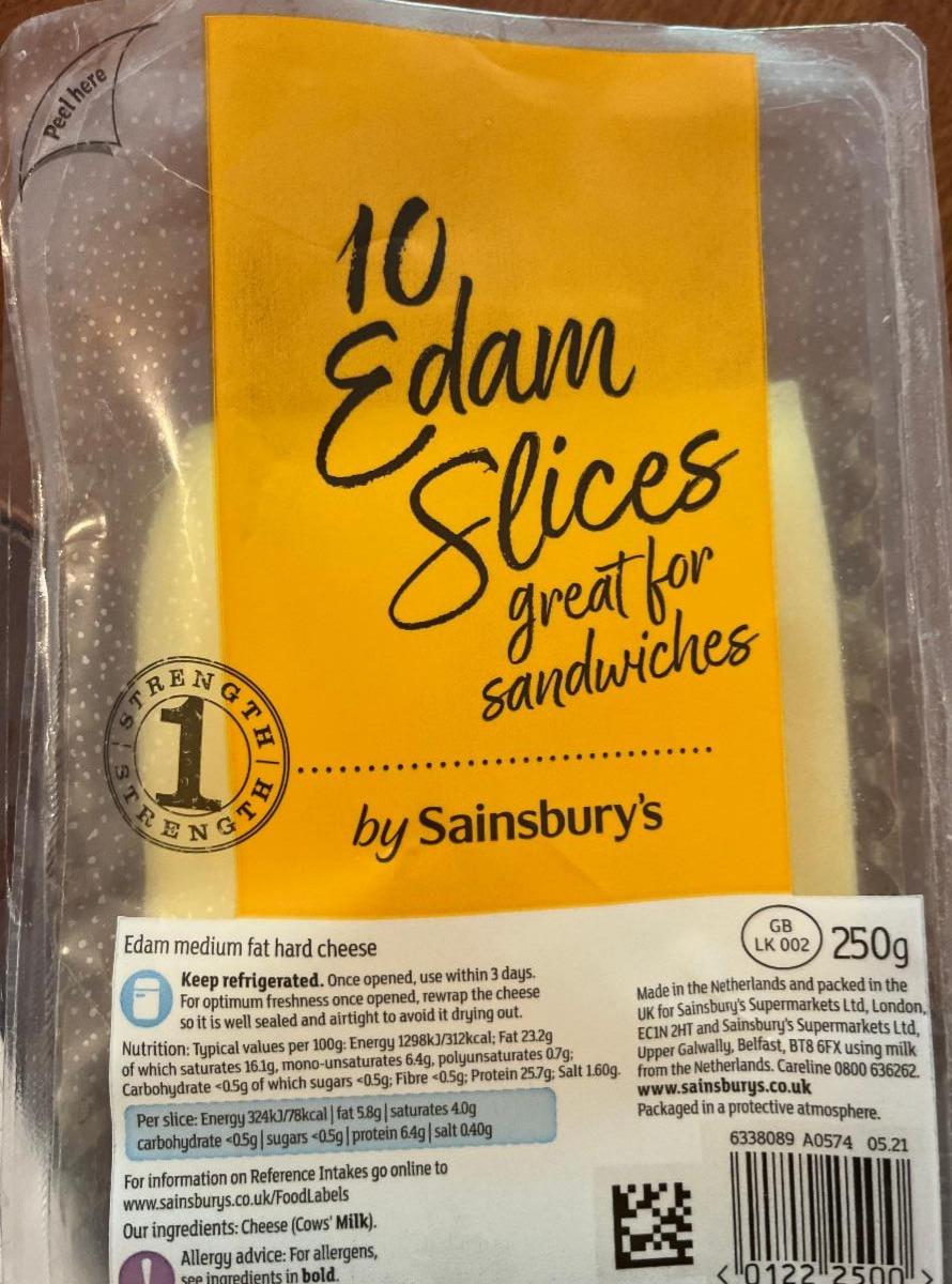 Фото - 10 Edam Slices by Sainsbury's