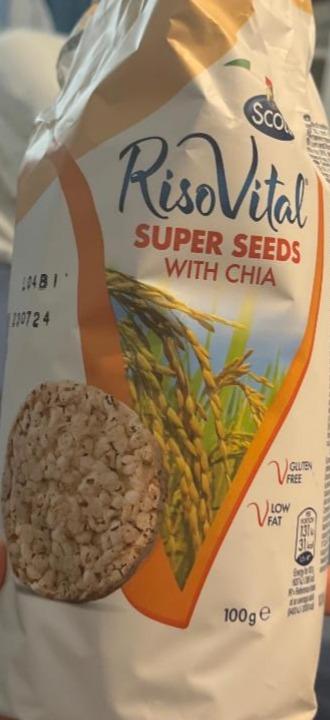 Фото - Хлібці рисово-кукурудзяні з насінням чіа Super Seeds With Chia Riso Vital Scotti