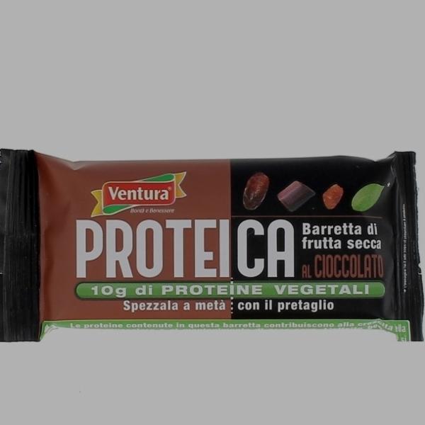 Фото - Батончик протеїновий шоколадний з сухофруктами Proteica Ventura