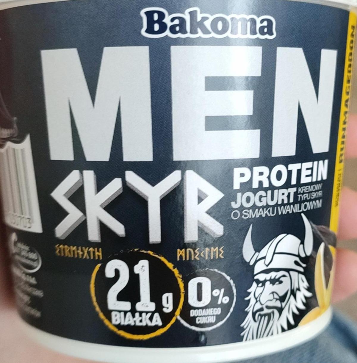 Фото - Men Skyr protein jogurt o smaku waniliowym Bakoma