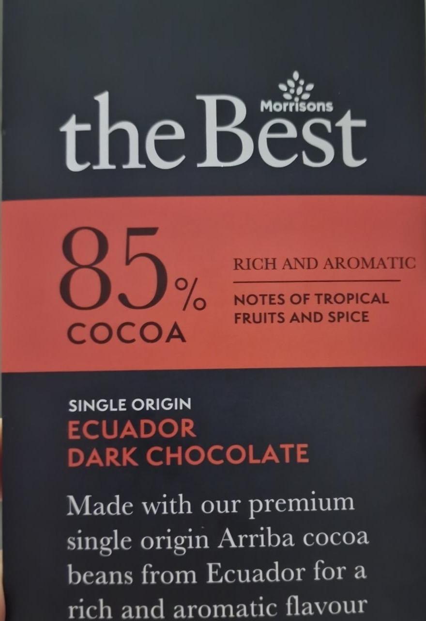 Фото - Шоколад чорний 85% Dark Chocolate The Best Morrisons