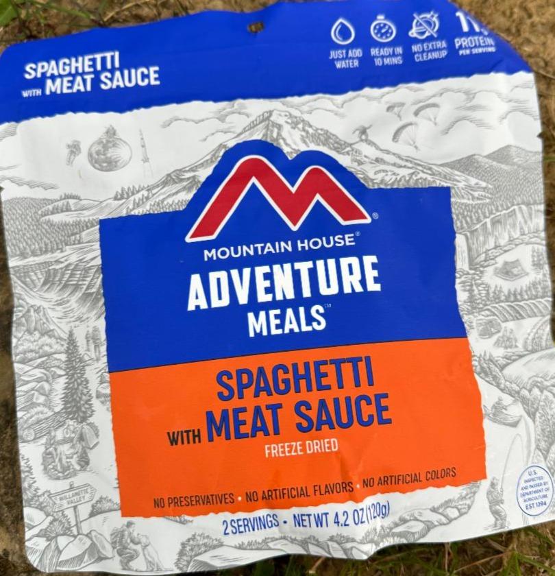 Фото - Adventure meals spaghetti with meat Souce Montain house