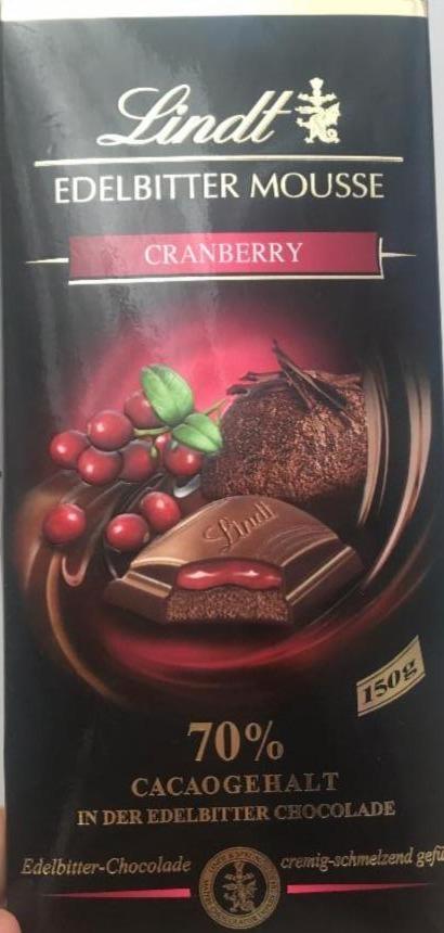 Фото - Шоколад Cranberry 70% Lindt
