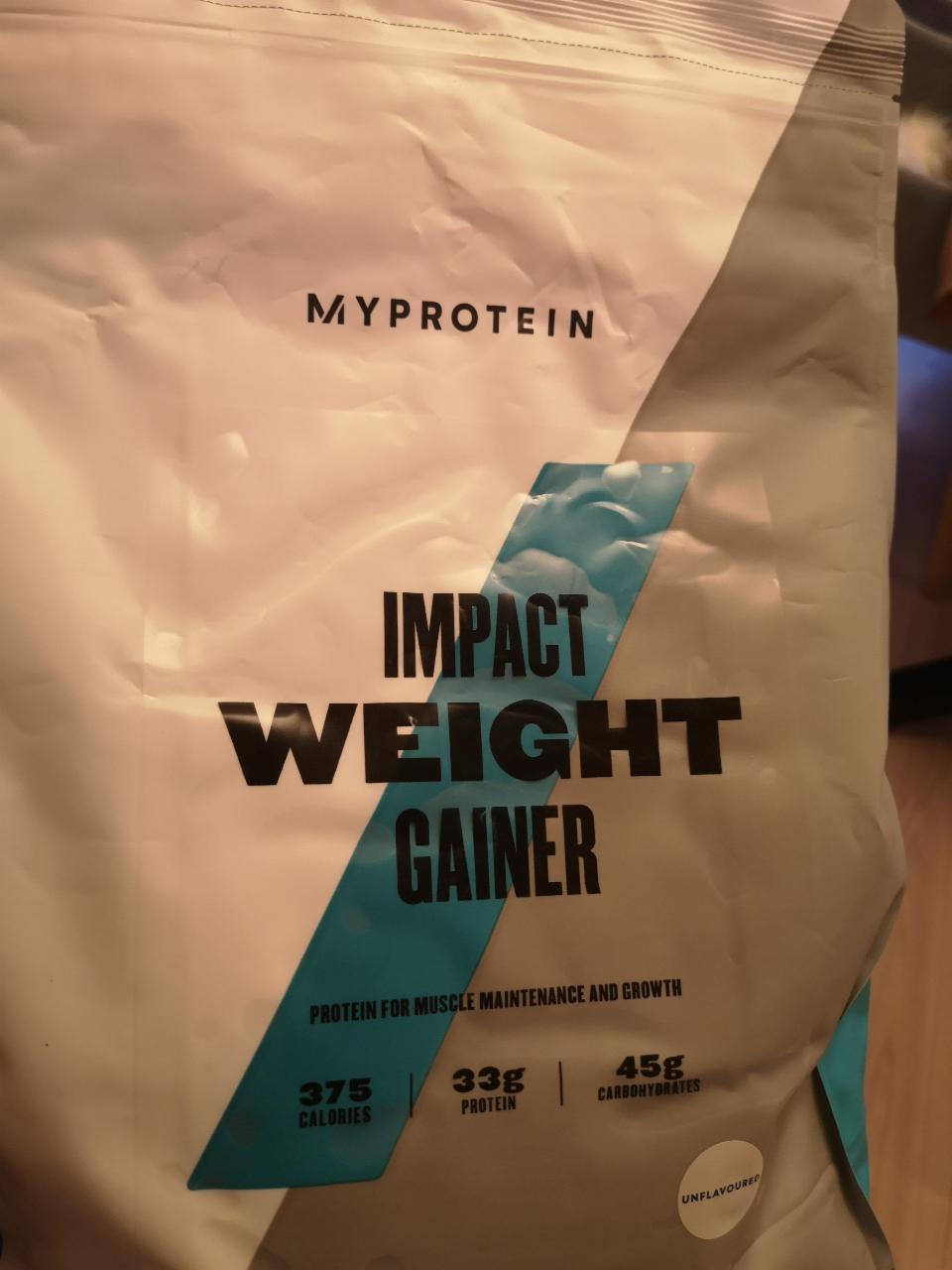 Фото - Impact weight gainer Unflavoured Myprotein