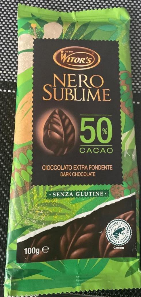 Фото - Шоколад Nero Sublime 50% cacao Witor's