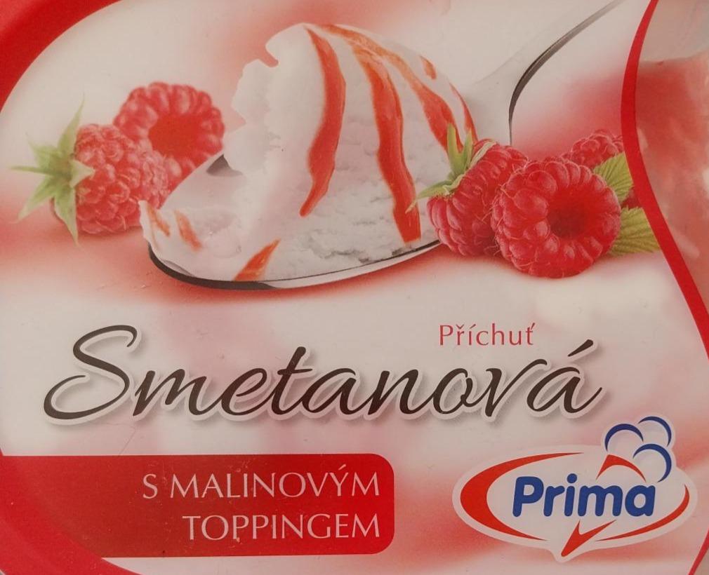 Фото - Smotanová zmrzlina s malinovým toppingom Prima