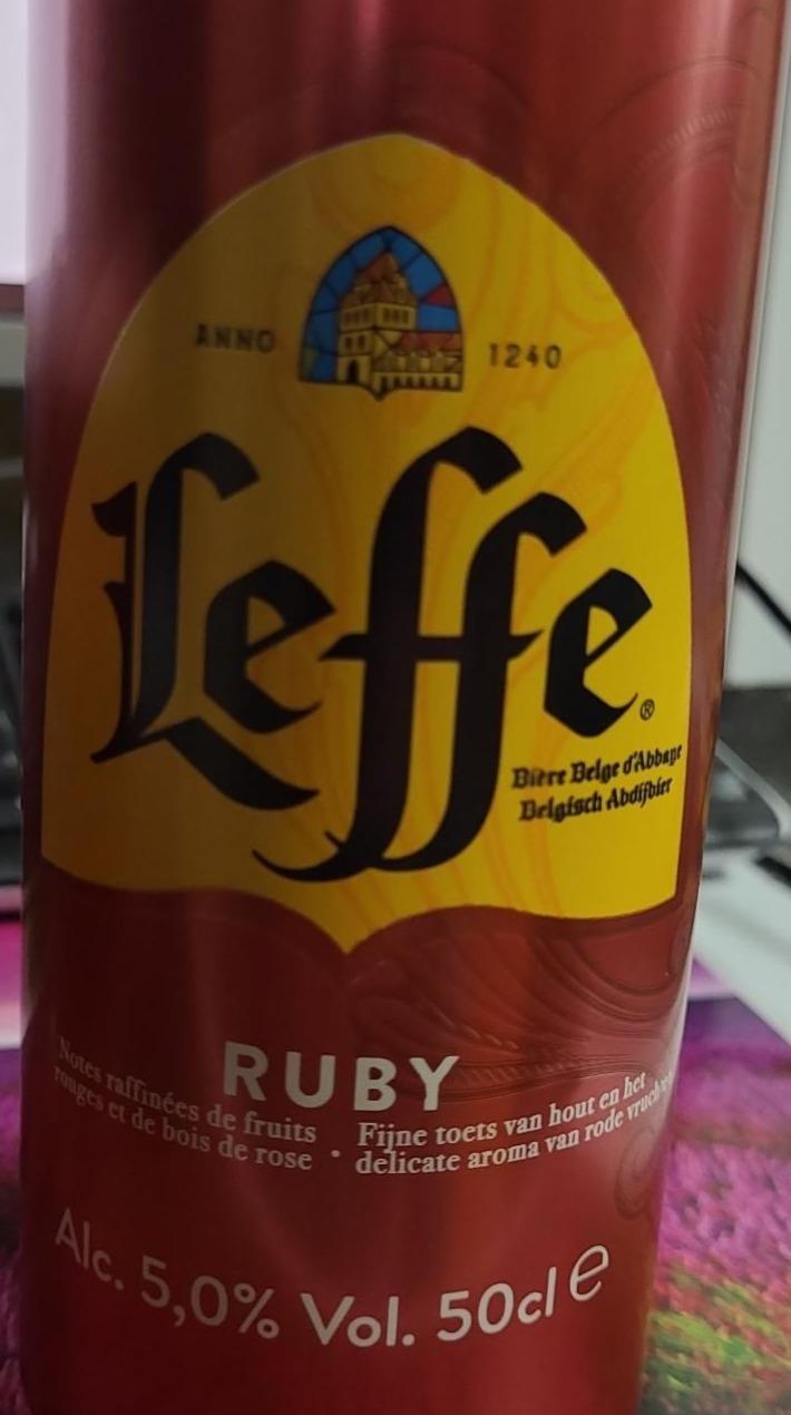 Фото - Пиво спеціальне 5% пастеризоване Ruby Leffe