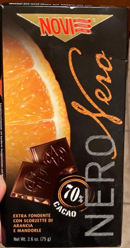 Фото - Шоколад чорний 70% зі шматочками апельсину Nero