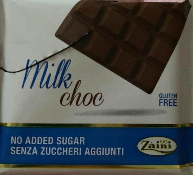 Фото - Шоколад молочний без цукру Zaini
