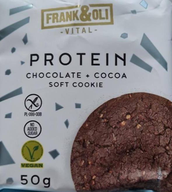 Фото - Protein chokolate + cocoa soft cookie Frank&Oli