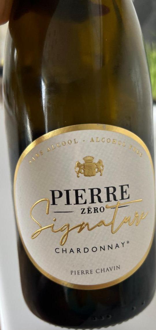 Фото - Вино безалкогольне ігристе Signature Chardonnay Pierre Zero