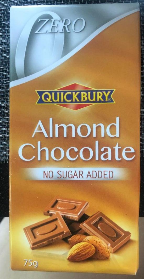 Фото - Молочний шоколад з подрібненим мигдалем Quickbury
