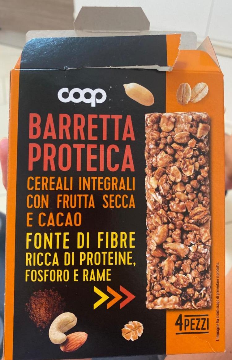 Фото - Barretta proteica cereali integrali con frutta secca e cacao Coop