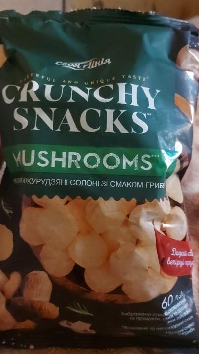 Фото - Кульки кукурудзяні солоні зі смаком грибів Crunchy Snacks Своя Лінія