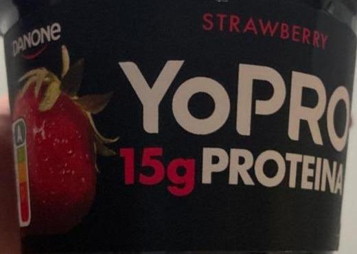 Фото - Yogur YoPro con proteínas con fresa Danone
