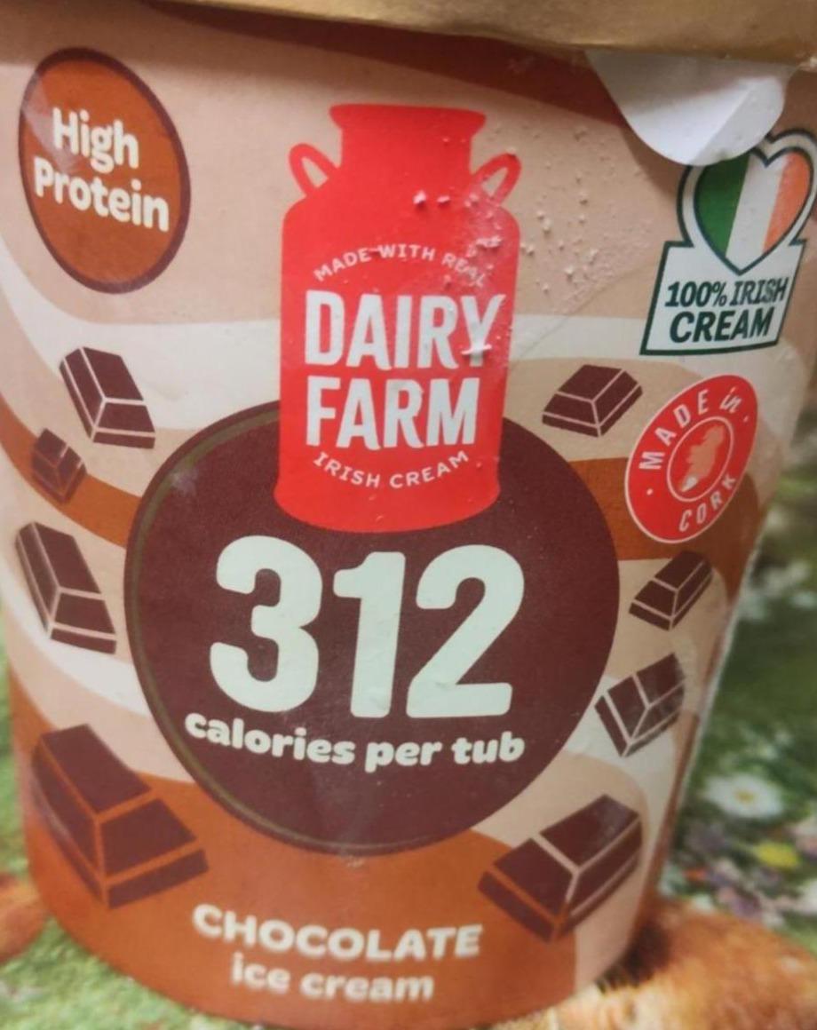 Фото - Шоколадне морозиво з високим вмістом білка 312 calories per tub Dairy Farm