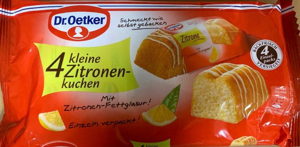 Фото - Міні-лимонні бісквітні тістечка з лимонно-жировою глазур’ю 4 kleine Zitronenkuchen Dr.Oetker