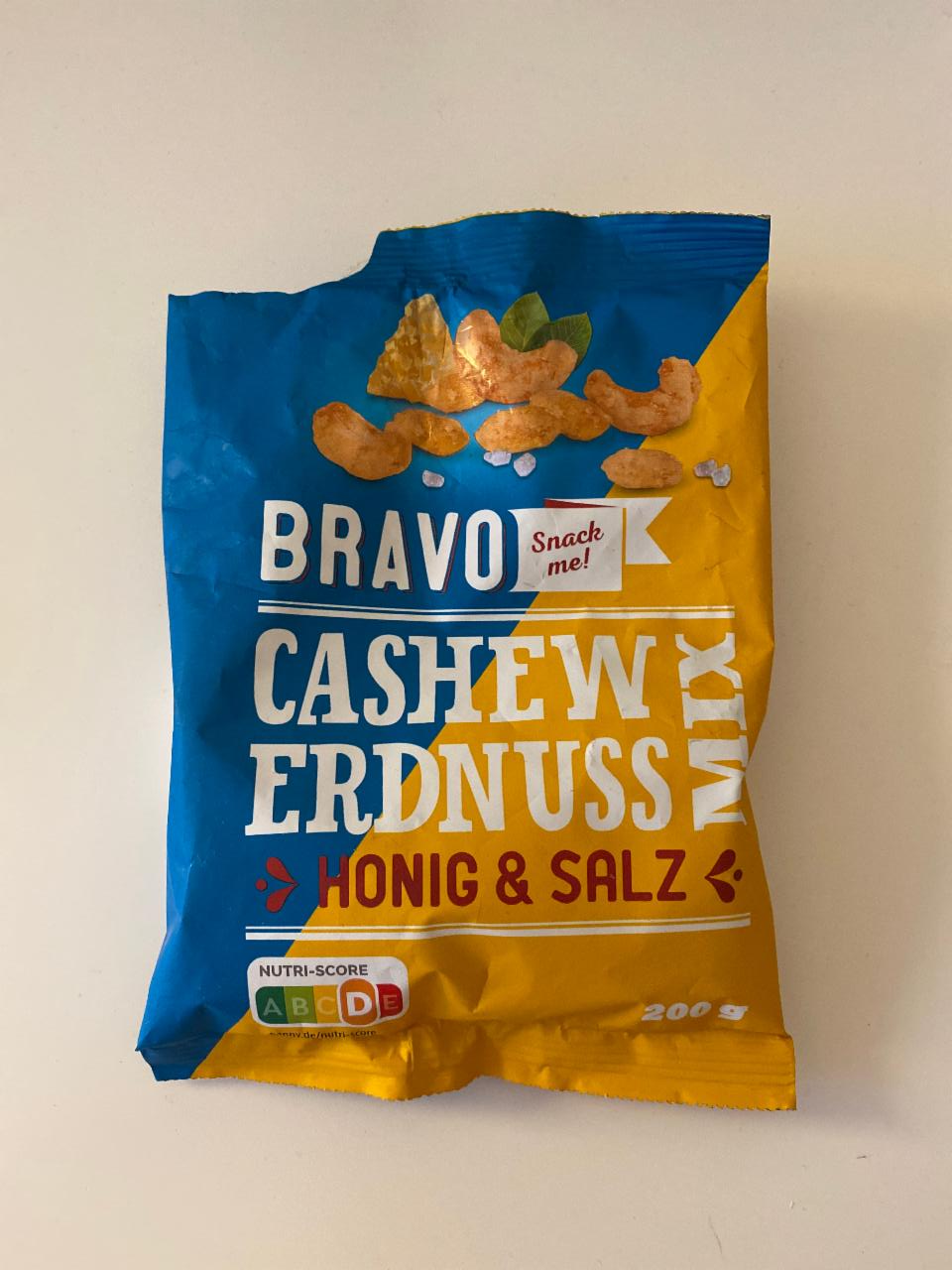 Фото - Кеш'ю та арахіс солоні з медом Cashew Erdnuss Mix Honig & Salz Bravo Snack Me!