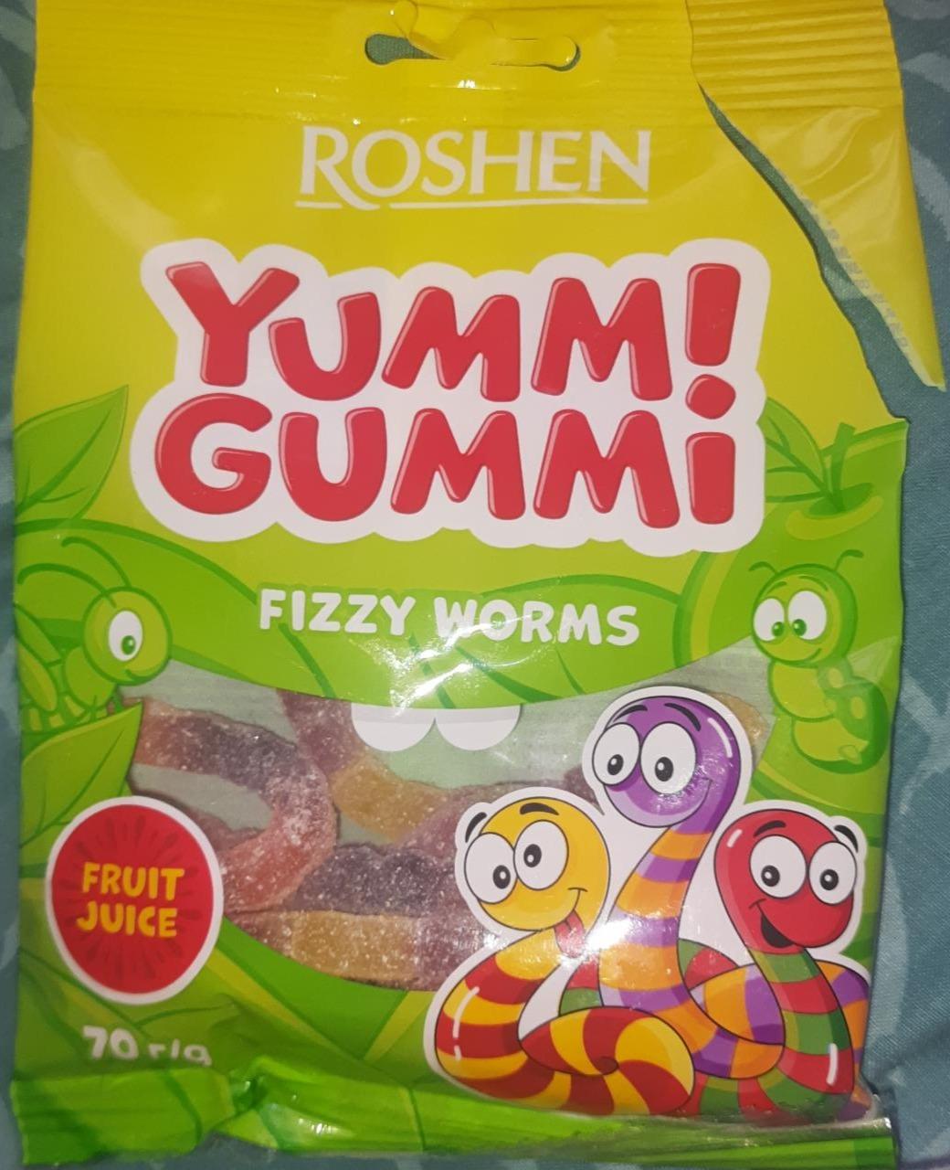 Фото - Цукерки желейні Fizzy Worms Yummi Gummi Roshen