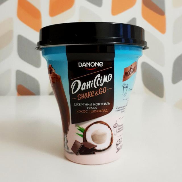 Фото - десертний коктель Даніссімо смак кокос і шоколад Danone