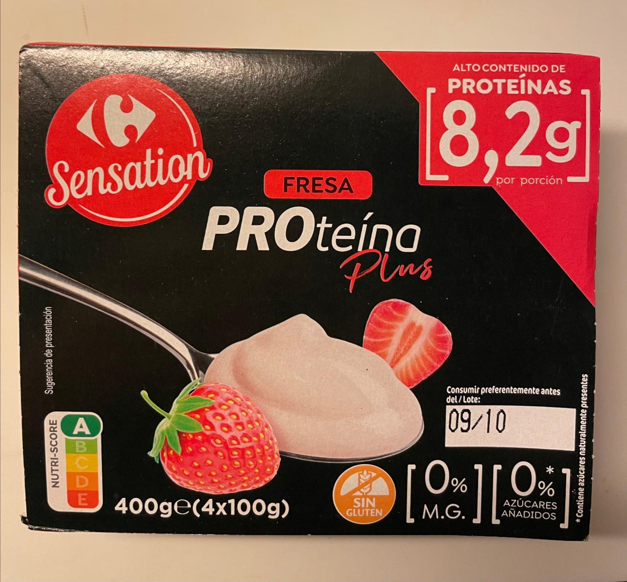 Фото - Йогурт протеїновий полуничний Proteina Plus Sensation Carrefour