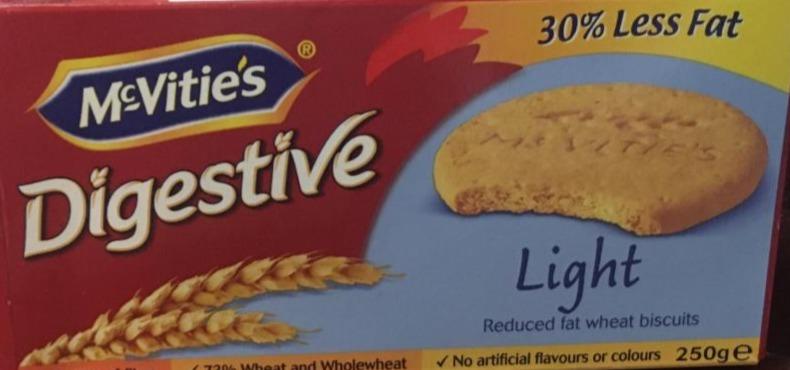 Фото - Печиво пшеничне зі зниженим вмістом жиру Light Digestive McVitie's
