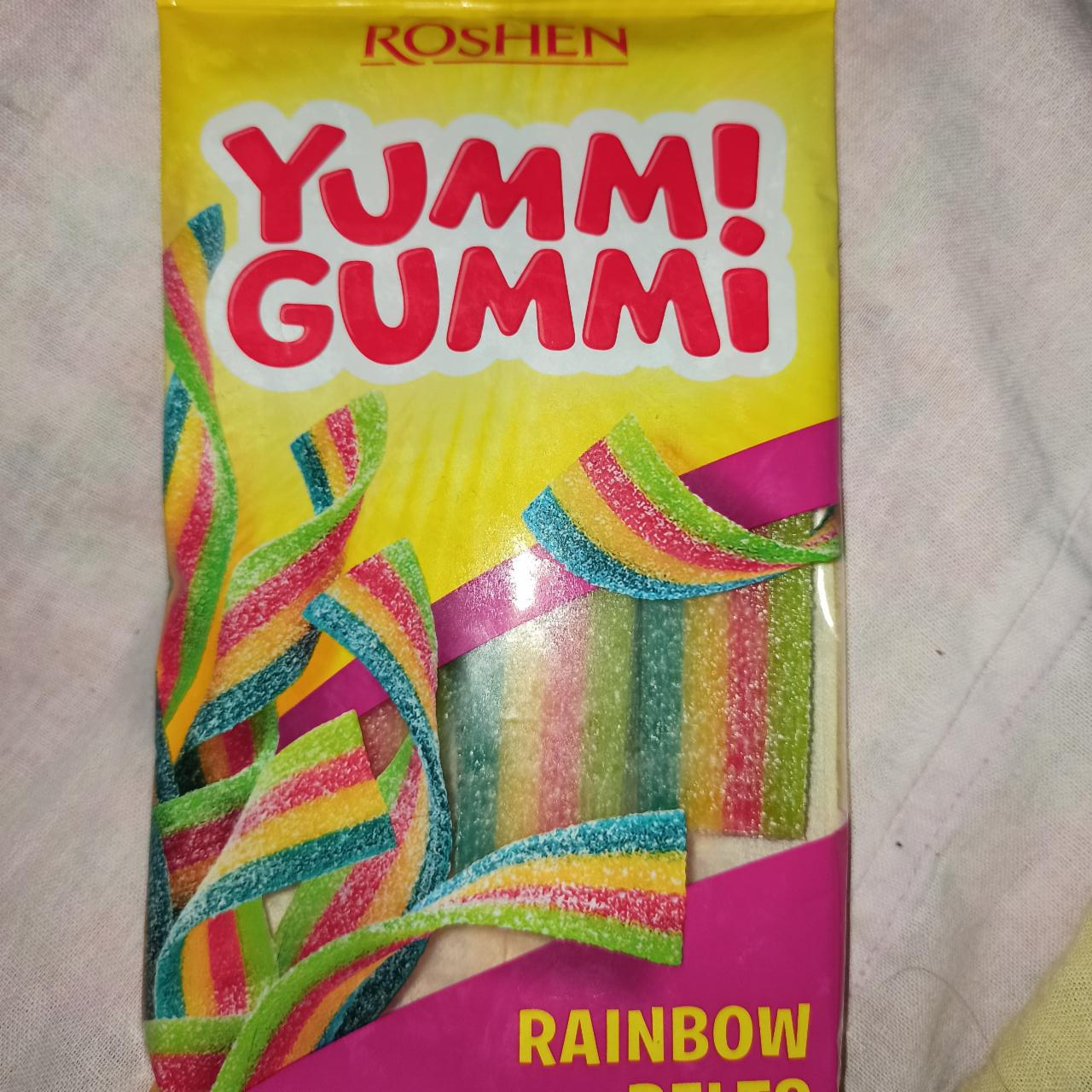 Фото - Цукерки желейні неглазуровані Rainbow Belts Yummi Gummi Roshen