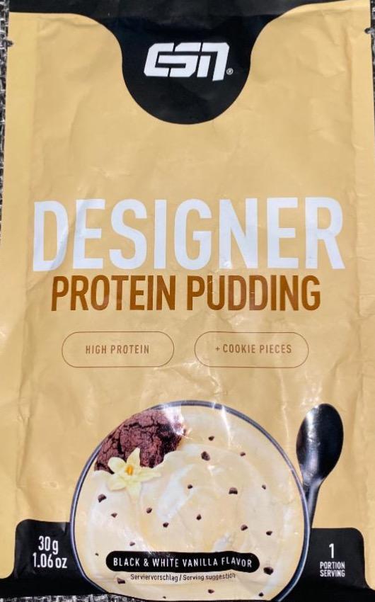 Фото - Designer protein pudding black and white vanilla flavor ESN