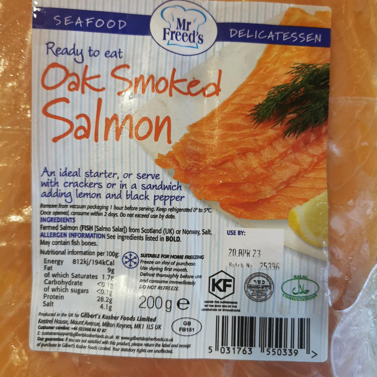 Фото - Лосось копчений Oak Smoked Salmon Mr Freed's