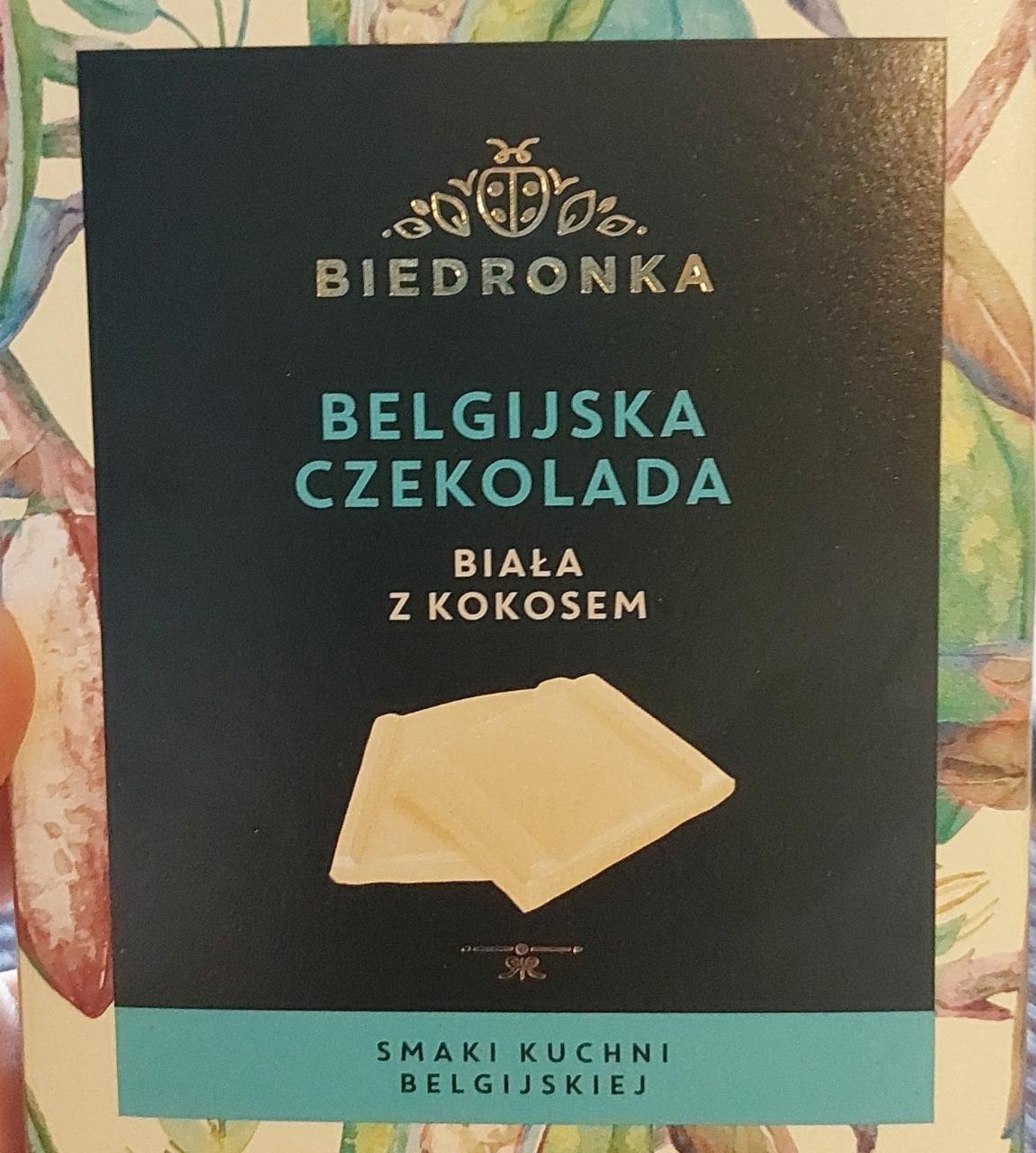 Фото - Belgijska czekolada biała z kokem Biedronka