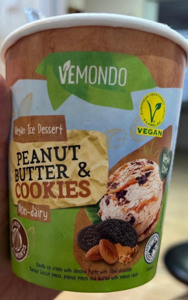 Фото - Морозиво веганське Peanut Butter & Cookies Vemondo