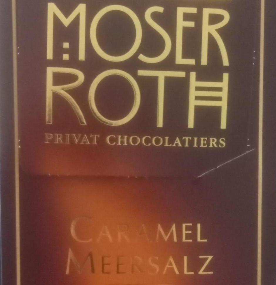 Фото - Чорний шоколад Caramel Meersalz з карамеллю та морською сіллю Moser Roth