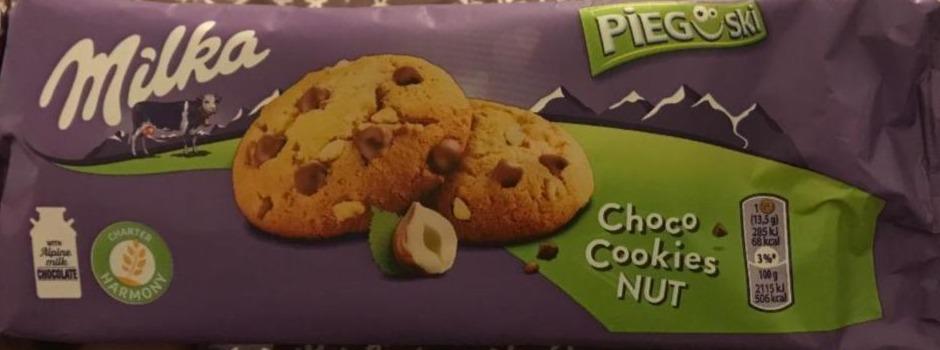 Фото - Печиво Pieguski Choco Cookies NUT Milka