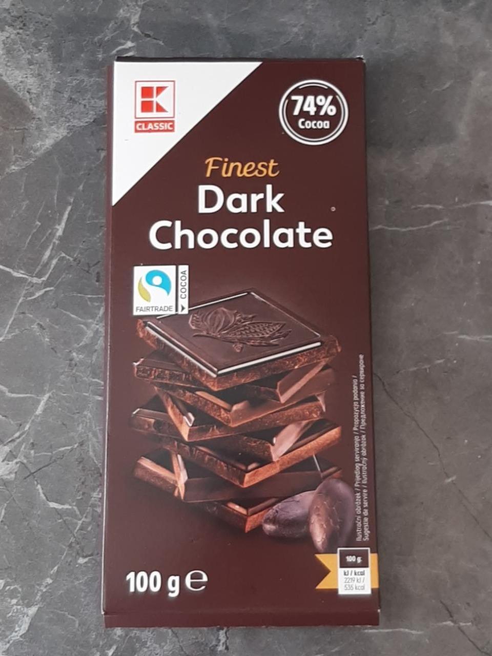 Фото - Шоколад чорний 74% Finest Dark Chocolate K-Classic