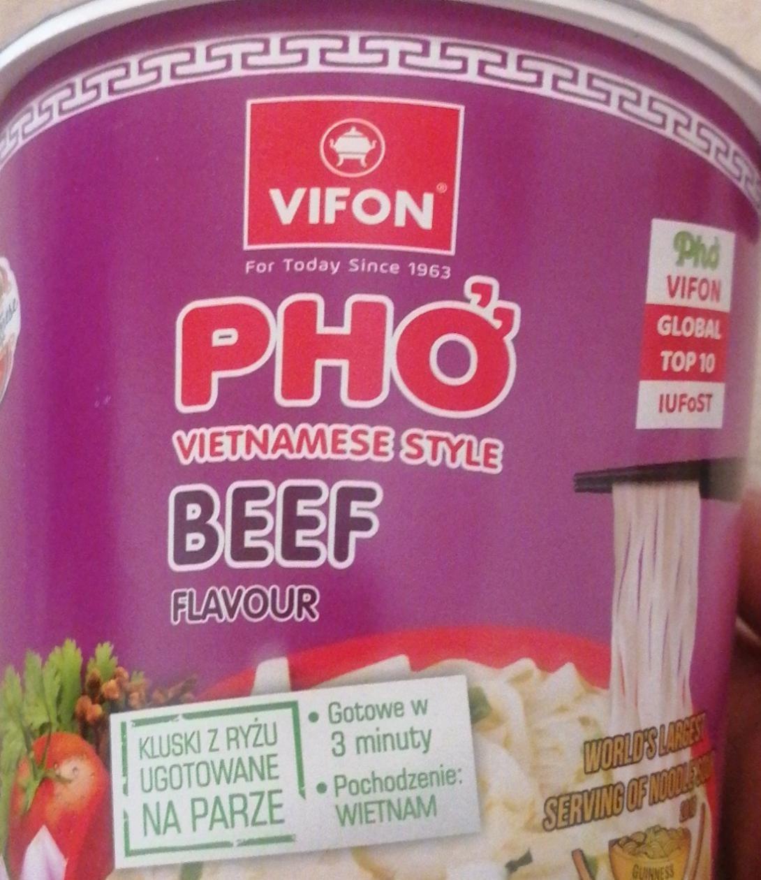 Фото - В'єтнамський суп Pho зі смаком яловичини Vifon
